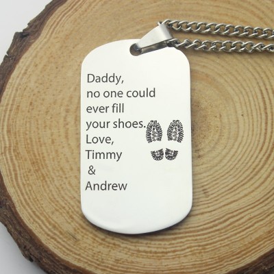 Father' Day Gift Dog Tag Name Necklace - Name My Jewelry ™