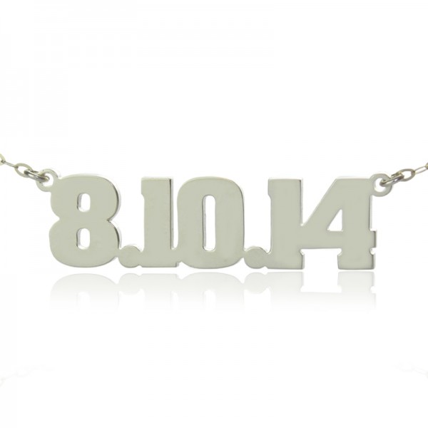 Sterling Silver Number Name Necklace Unique Men Jewelry - Name My Jewelry ™