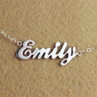 Custom Cursive Name Necklace Sterling Silver - Name My Jewelry ™