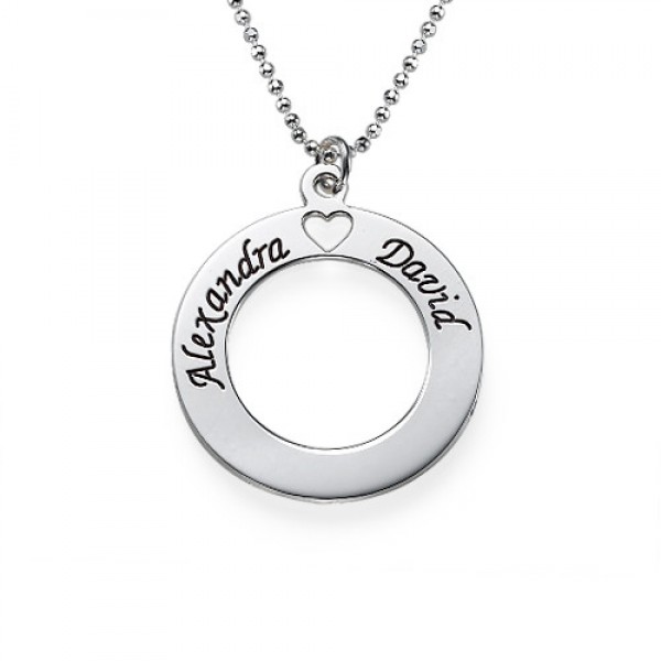 Sterling Silver Couples Love Necklace - Name My Jewelry ™