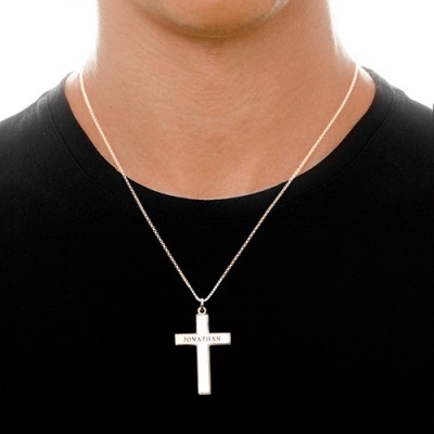 Men's personalized Cross Necklace - Name My Jewelry ™