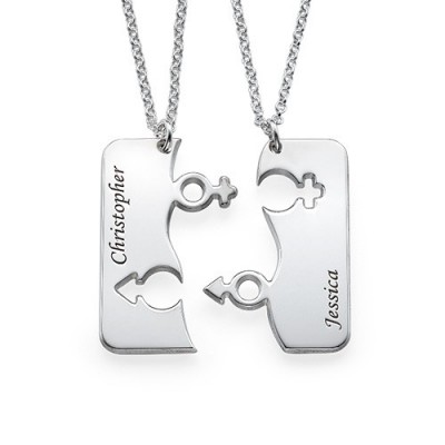 Engraved His and Hers Necklace for Couples - Name My Jewelry ™