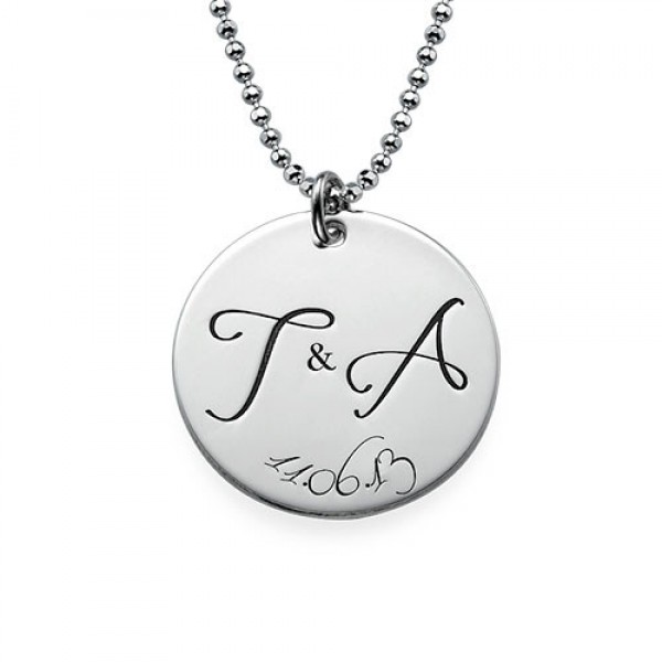 Engraved Initial Necklace with Special Date - Name My Jewelry ™