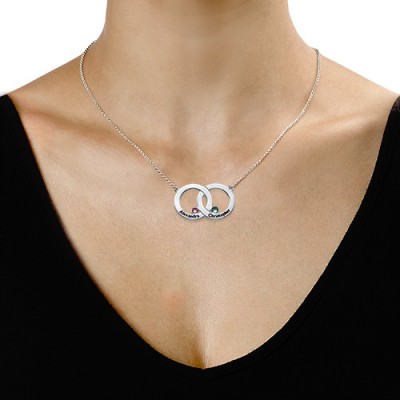 Engraved Interlocking Circle Necklace - Name My Jewelry ™