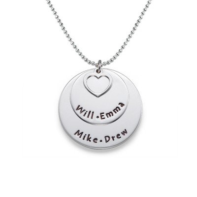 Family Necklace in Sterling Silver - Name My Jewelry ™