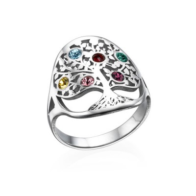 Family Tree Jewelry - Birthstone Ring  - Name My Jewelry ™