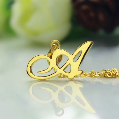 personalized Letter Necklace 18ct Gold Plated - Name My Jewelry ™