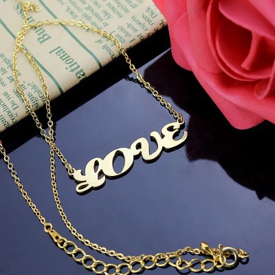Gold Plated Capital Name Necklace personalized - Name My Jewelry ™