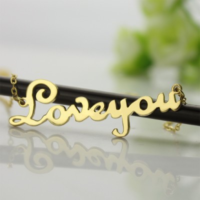 personalized Cursive Name Necklace 18ct Gold Plated - Name My Jewelry ™