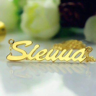 18ct Gold Plated personalized Name Necklace "Sienna" - Name My Jewelry ™