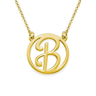 18k Gold Plated Cut Out Initial Necklace - Name My Jewelry ™