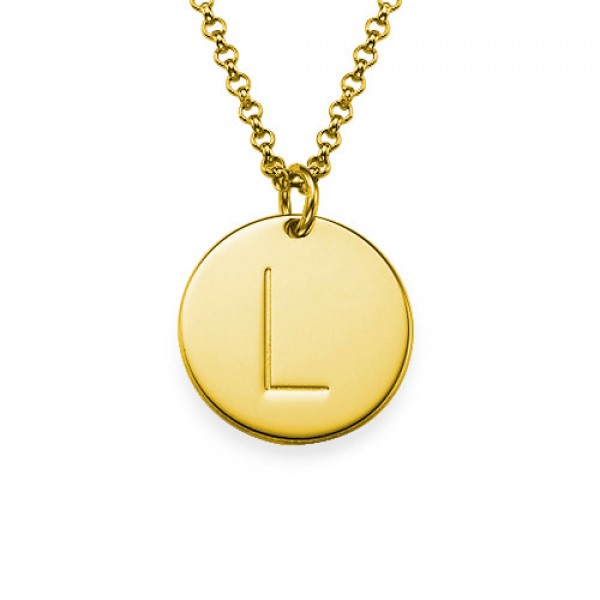 18k Gold Plated Initial Charm Necklace - Name My Jewelry ™