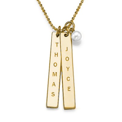 18CT Gold Plating Customised Name Tag Necklace - Name My Jewelry ™