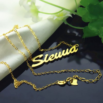 18ct Gold Plated personalized Name Necklace "Sienna" - Name My Jewelry ™