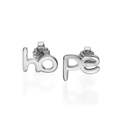 Hope and Love Stud Earrings - Name My Jewelry ™