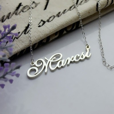 personalized Nameplate Necklace Sterling Silver - Name My Jewelry ™