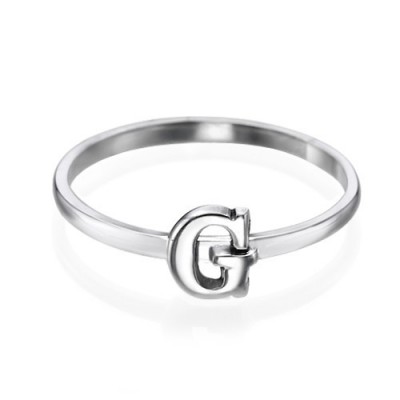 Initial Ring in Sterling Silver - Name My Jewelry ™