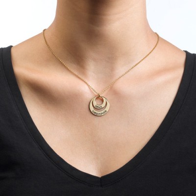 Jewelry for Mums - Disc Necklace in Gold Plating - Name My Jewelry ™