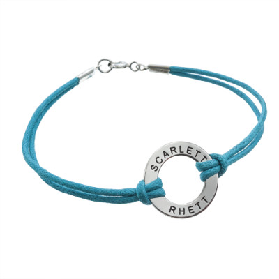 Leather Style Cord Engraved Bracelet/Anklet - Name My Jewelry ™