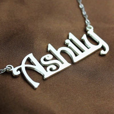 Sterling Silver Harrington Font Name Necklace - Name My Jewelry ™