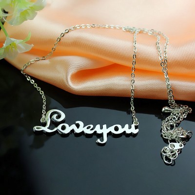 personalized Sterling Silver Cursive Name Necklace - Name My Jewelry ™