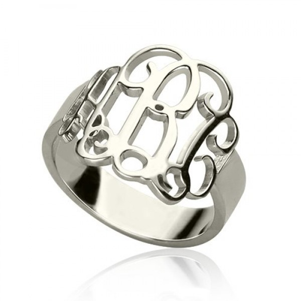 personalized Sterling Silver Monogram Ring - Name My Jewelry ™