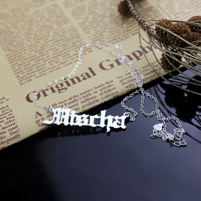 Old English Name Necklace Sterling Silver - Name My Jewelry ™