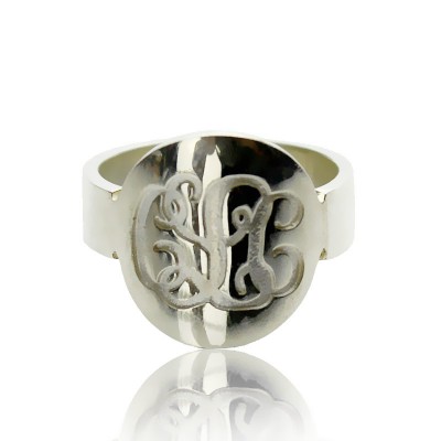 Make Your Own Monogram Itnitial Ring Sterling Silver - Name My Jewelry ™