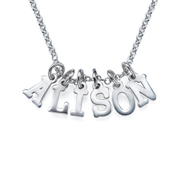 Multiple Initial Necklace in Silver - Name My Jewelry ™