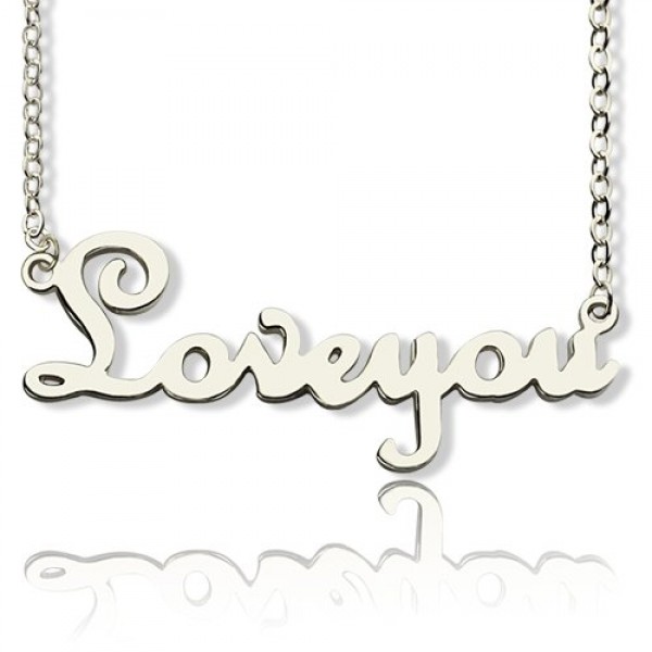 personalized Sterling Silver Cursive Name Necklace - Name My Jewelry ™