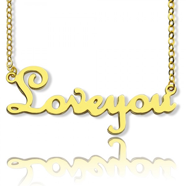 personalized Cursive Name Necklace 18ct Gold Plated - Name My Jewelry ™