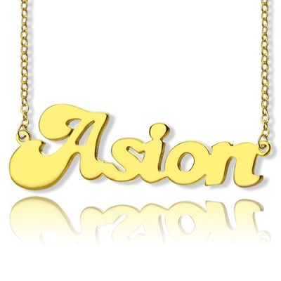 Ghetto Cute Name Necklace 18ct Gold Plated - Name My Jewelry ™