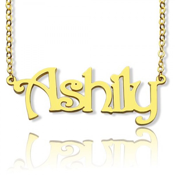 18ct Gold Plated Harrington Name Necklace - Name My Jewelry ™