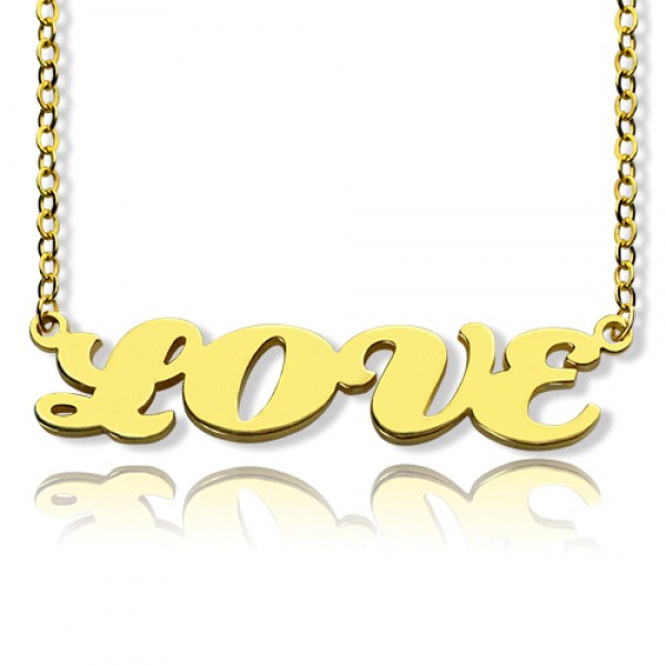 Solid Gold 18ct Capital Puff Font Name Necklace - Name My Jewelry ™