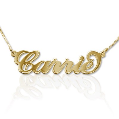 18ct Gold-Plated Silver Carrie Name Necklace - Name My Jewelry ™