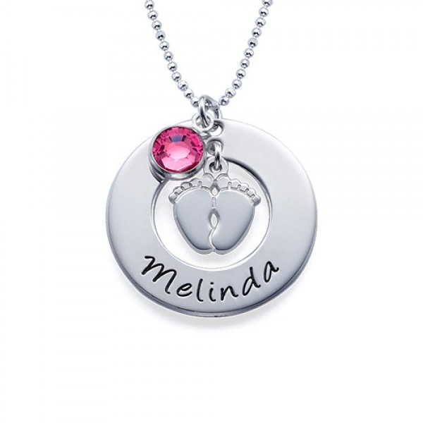 New Mum Necklace with Baby Feet - Name My Jewelry ™