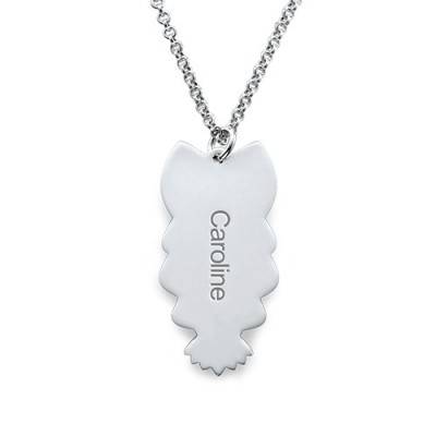 Owl Necklace with Back Engraving - Name My Jewelry ™