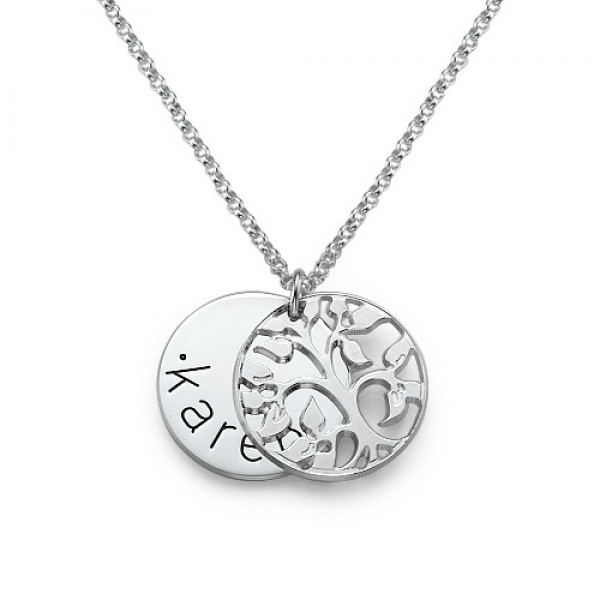 personalized Family Necklace in Silver - Name My Jewelry ™