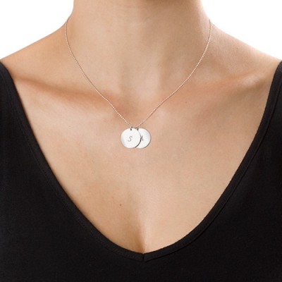 personalized Sterling Silver Disc Pendant Necklace - Name My Jewelry ™