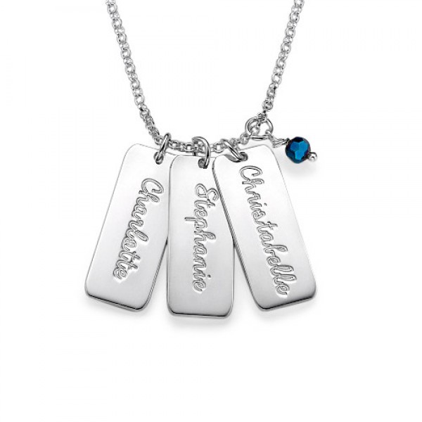 personalized Necklace with Crystal Birthstone  - Name My Jewelry ™