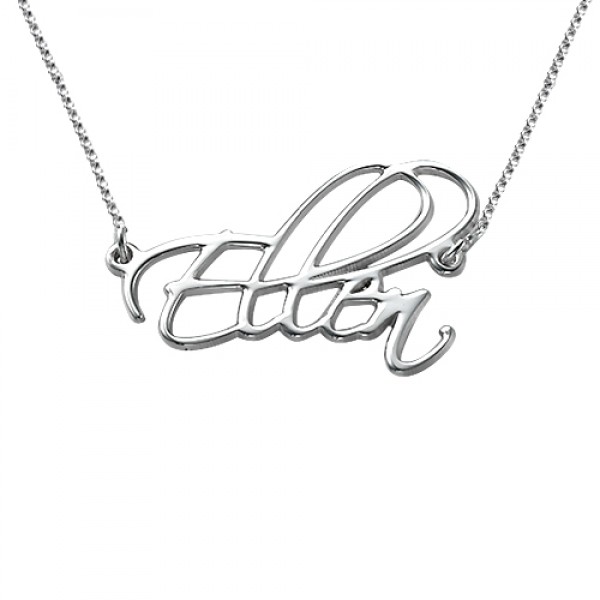 personalized Silver Script Necklace - Name My Jewelry ™