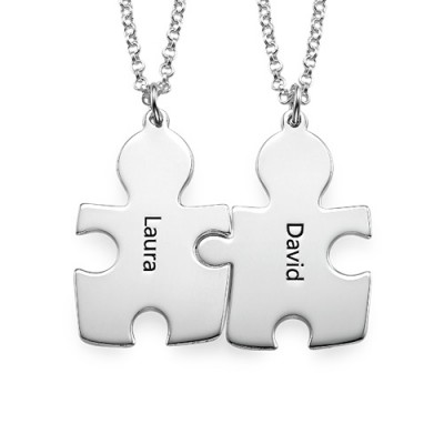 personalized Silver Puzzle Necklace - Name My Jewelry ™
