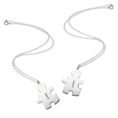 personalized Silver Puzzle Necklace - Name My Jewelry ™