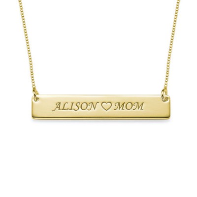 18ct Gold Plated personalized Nameplate Necklace - Name My Jewelry ™