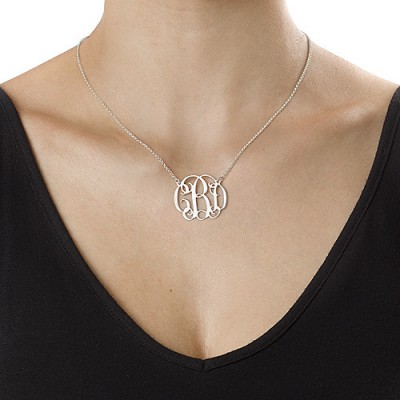 Silver Celebrity Style Monogram Necklace - Name My Jewelry ™