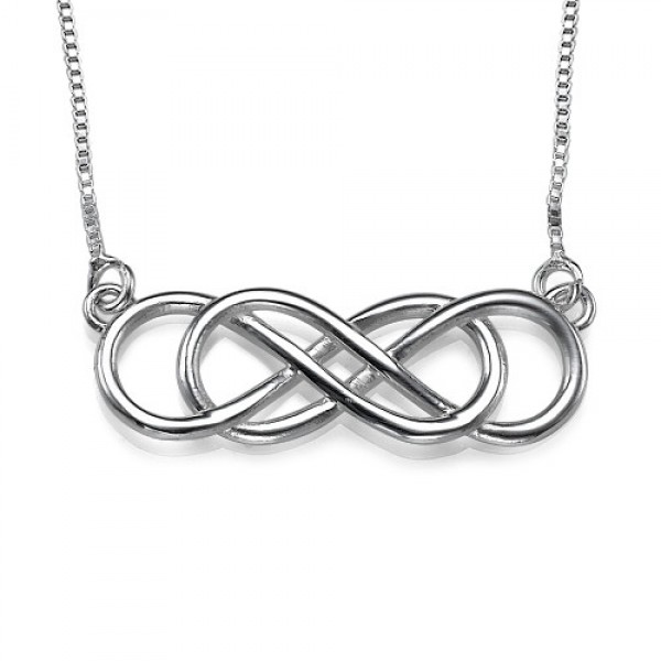 Silver Double Infinity Necklace - Name My Jewelry ™