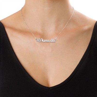 Silver Hashtag Necklace - Name My Jewelry ™