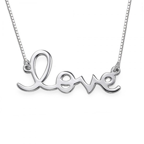 Love Necklace in Sterling Silver - Name My Jewelry ™