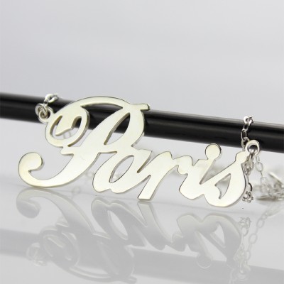Custom Name Necklace Sterling Silver "Paris" - Name My Jewelry ™