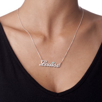Silver and Swarovski Crystal Name Necklace - Name My Jewelry ™